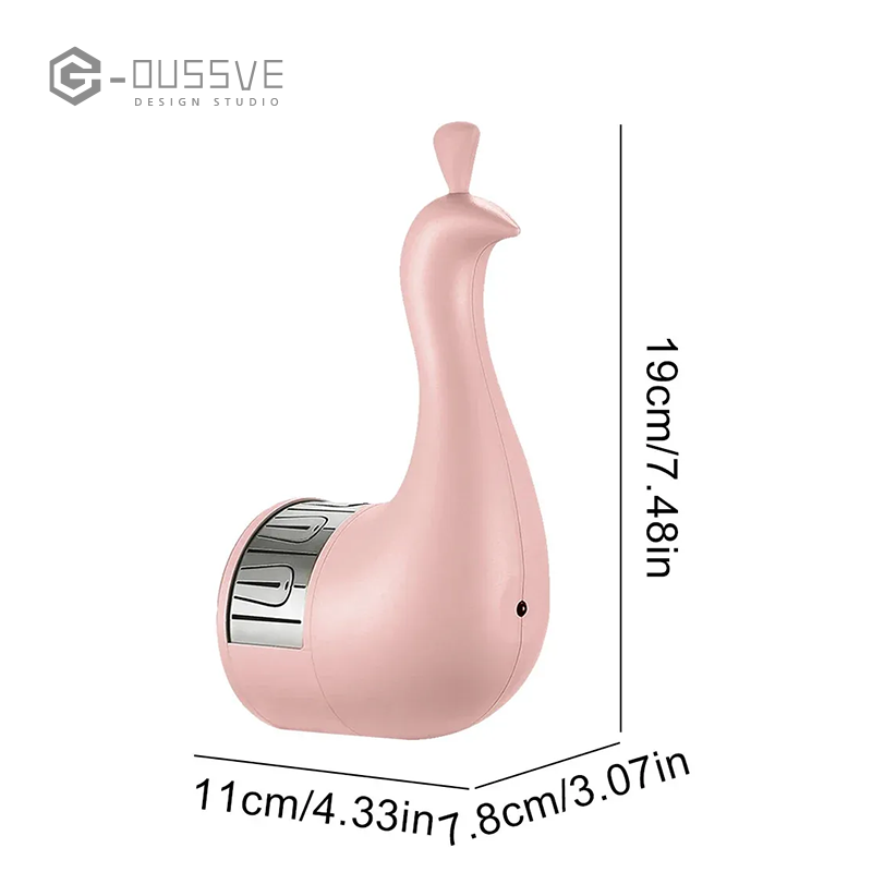 G-OUSSVE | Peacock Lamp, Peacock Wall Light, 7 Color Ambient Projection Lamp with Remote Control, USB Charging Rainbow Peacock Nightlight, LED Wall Table Decor for Home Living Room Office 