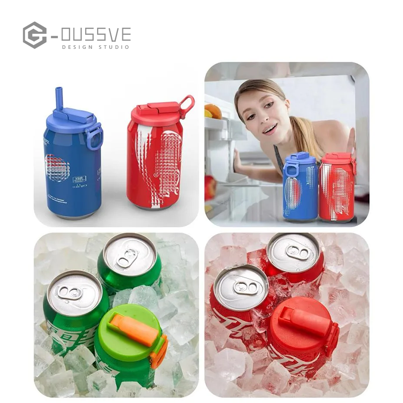 G-OUSSVE | Soda Can Lids with Straw, Silicone Straws Soda ​ Can Covers, Straw Soda Can Lid, BPA-Free, Reusable for can covers for soda, Beverage, Juice,Seltzer
