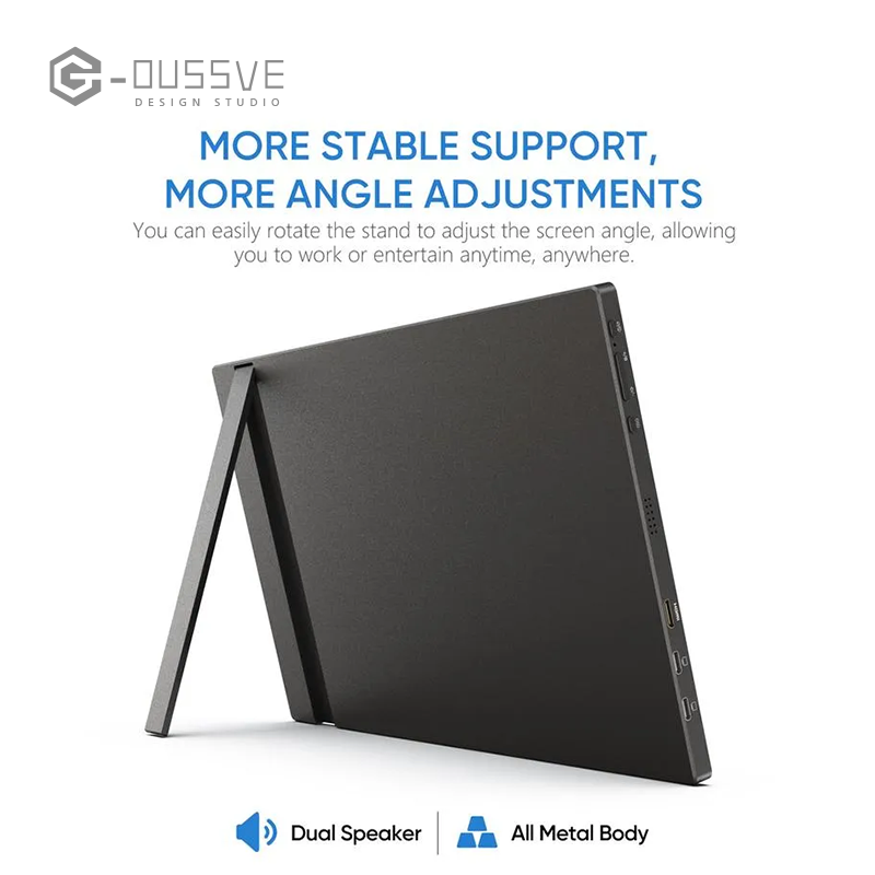 G-OUSSVE |  16.1'' 100% sRGB 144Hz&60Hz Portable Gaming Monitor 1080P FHD Kickstand Portable Monitor External Second Screen for Laptop,PC,PS5,Xbox,Switch