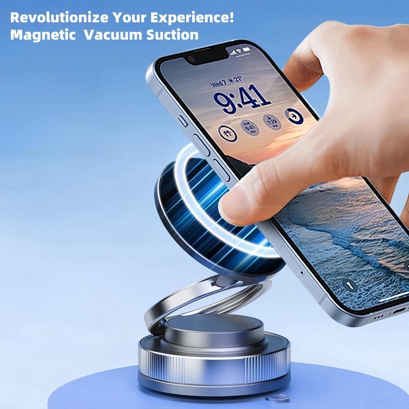 G-OUSSVE|360 Adjustable Vacuum Magnetic Phone Holder,Suction Cup Phone Mount for Magsafe, Portable Cell Phone Holder for Car, Makeup/Gym/Mirror,Fit for All iphone iphone 11 and above