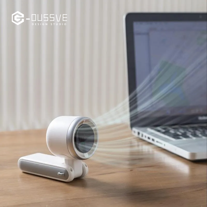 G-OUSSVE｜Global Pick USB-C Charging Portable Handheld High Speed Fan, Versatile 5-speed Airflow Wind Speed Fan, Foldable & Hanging Neck Fan Suitable for Family, Travel, and School, Boyfriend Gift, Best Friend Gifts, Camping Essentials