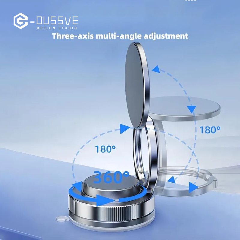 G-OUSSVE|360 Adjustable Vacuum Magnetic Phone Holder,Suction Cup Phone Mount for Magsafe, Portable Cell Phone Holder for Car, Makeup/Gym/Mirror,Fit for All iphone iphone 11 and above