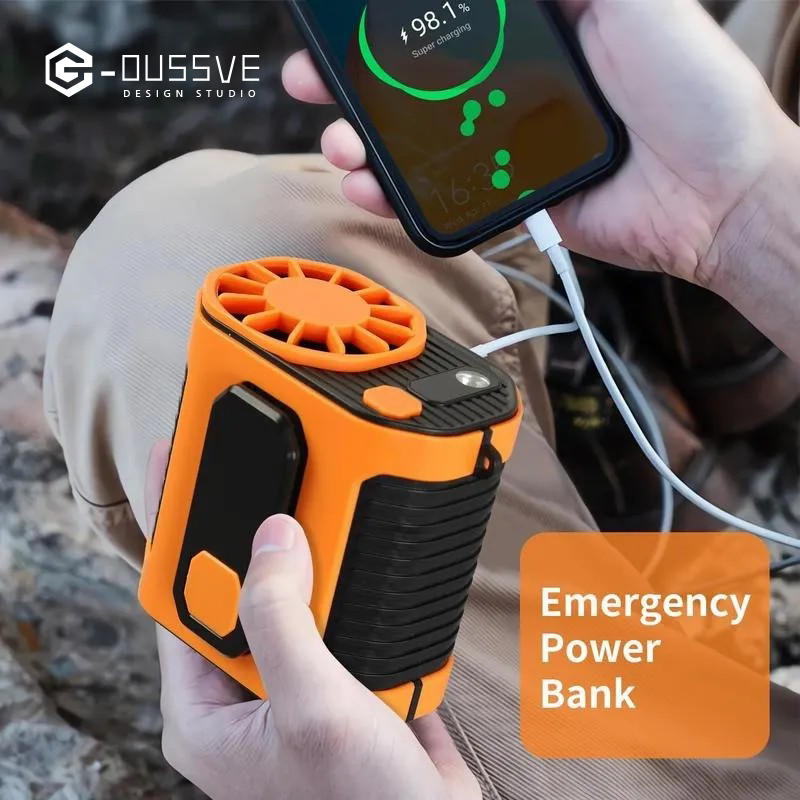 G-OUSSVE｜Portable Waist Fan, Personal Cool Clip Fan, Battery Powered Fan, Clip On Fan for Bed, Portable Rechargeable, Household Essentials, Cooling Vest for Outdoor Jobsite Camping Travel