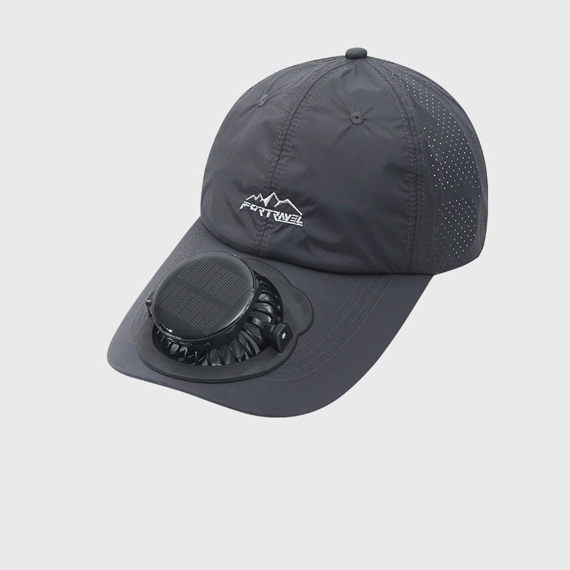 G-OUSSVE Summer Breathable Solar-Charging Fan Hat for Adults - Sun Protection Outdoor Baseball Cap with 1000mAh Battery, 8-16Hrs Runtime & Digital Display