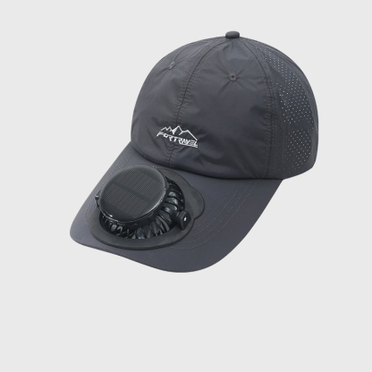G-OUSSVE Summer Breathable Solar-Charging Fan Hat for Adults - Sun Protection Outdoor Baseball Cap with 1000mAh Battery, 8-16Hrs Runtime & Digital Display