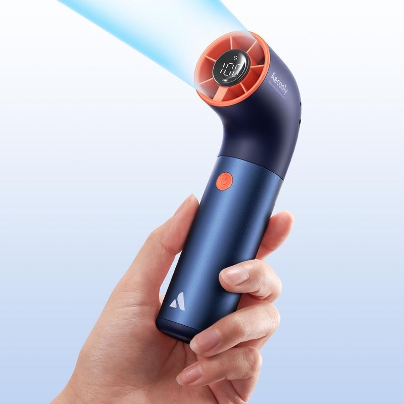 Portable Handheld Fan, Powerful Turbo Mini Fan, 19000 RPM High Speed Aero Ultra, 15H Max Cooling Time, 7 Speeds Aluminum Case, Pocket Rechargeable Personal Small Travel GIfts for Women, FathersDayGift