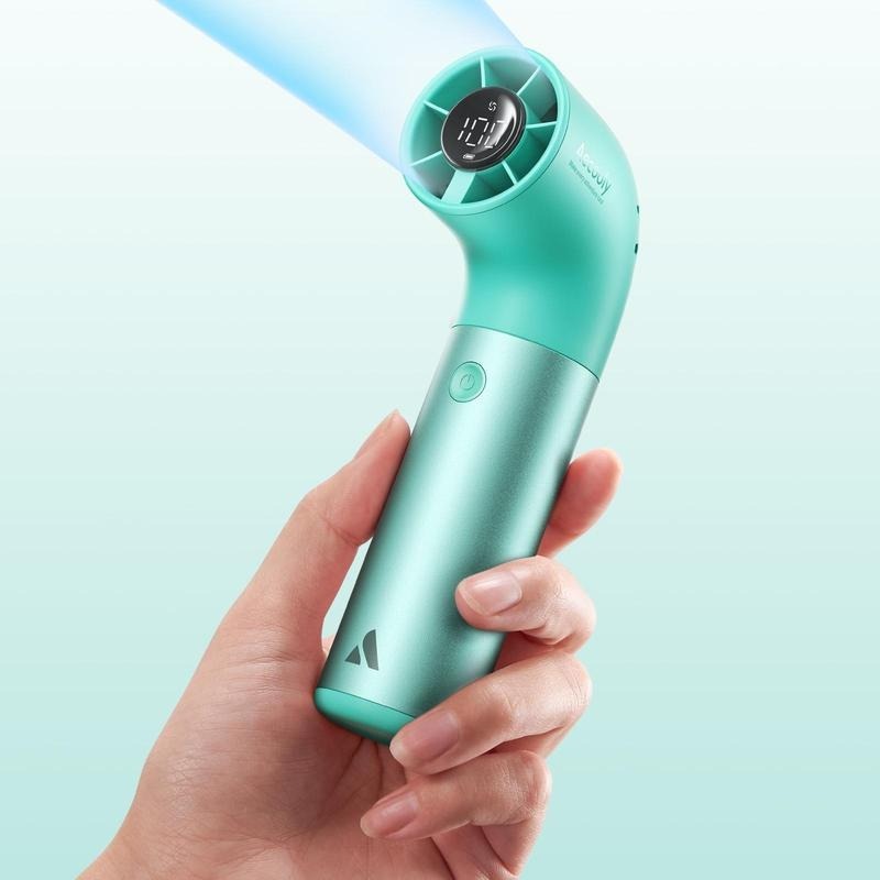 Portable Handheld Fan, Powerful Turbo Mini Fan, 19000 RPM High Speed Aero Ultra, 15H Max Cooling Time, 7 Speeds Aluminum Case, Pocket Rechargeable Personal Small Travel GIfts for Women, FathersDayGift