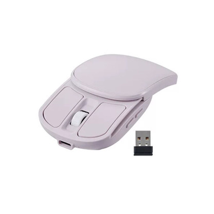 G-OUSSVE Rechargeable Sliding Wireless Mouse – Compact Portable Mouse with Silent Clicks, USB-C Charging & 2.4GHz Wireless