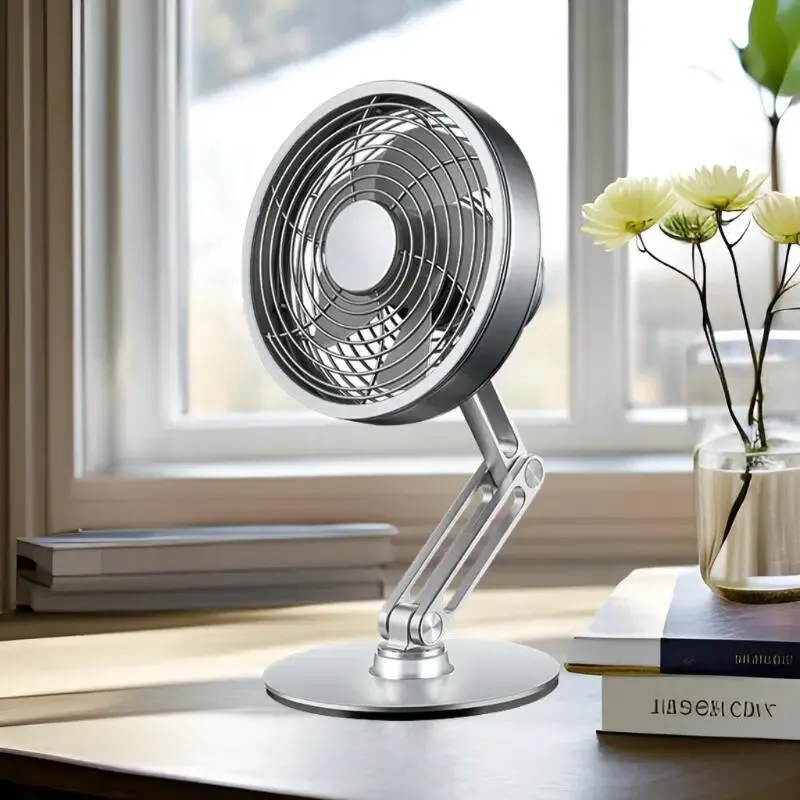 G-OUSSVE｜Mros Desktop Metal Small Fan Charging Office Retro Desktop Rotating Folding Electric Fan Desktop