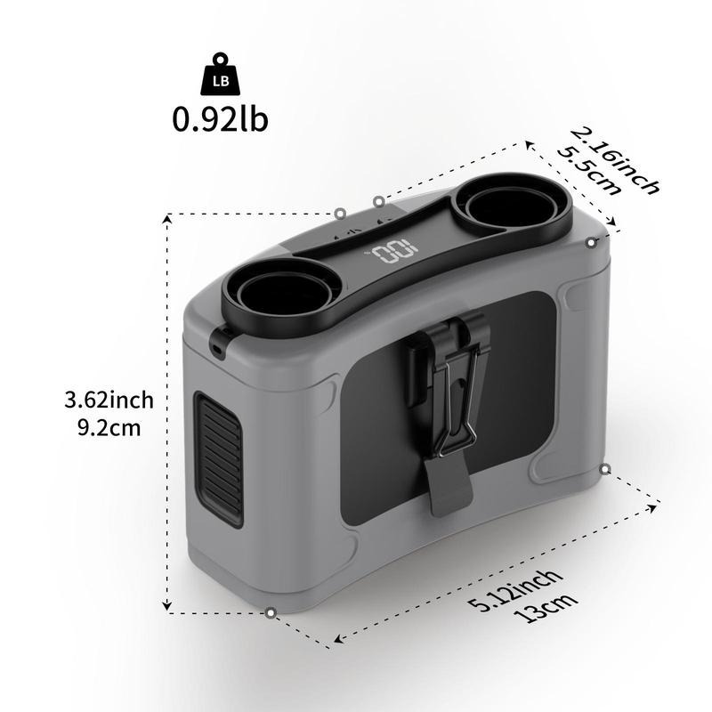 G-OUSSVE｜Rechargeable Waist Fan, 1 Count Strong Airflow Mini Wearable Belt Fan, 10 Speed Portable Neck Fan for Outdoor, Camping