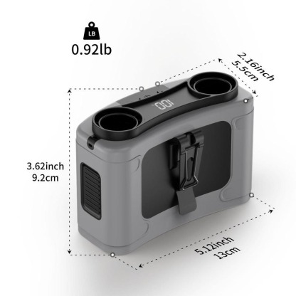 G-OUSSVE｜Rechargeable Waist Fan, 1 Count Strong Airflow Mini Wearable Belt Fan, 10 Speed Portable Neck Fan for Outdoor, Camping