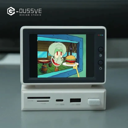 G-OUSSVE｜ Mini computer secondary screen desktop expansion dock chassis, AIDA64 monitoring small screen displaying the host temperature