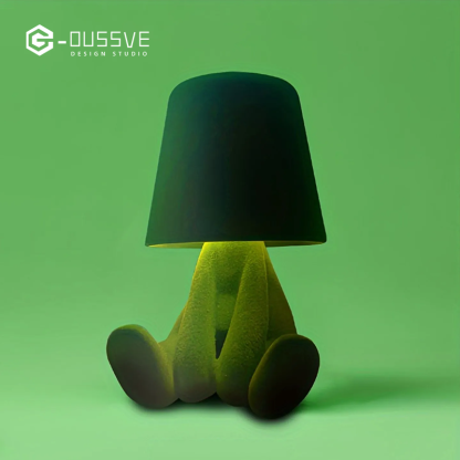 G-OUSSVE｜Cute Doll Design Table Lamp, 1 Count USB Rechargeable 3-level Dimmable Night Light, Decorative Light for Bedroom, Living Room, Office