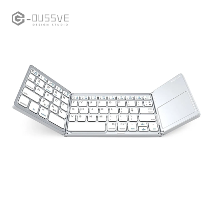 G-OUSSVE｜Ultra-thin Wireless Mini Bluetooth-compatible Keyboard, Foldable & Simple Design Tablet Keyboard for Household & Office
