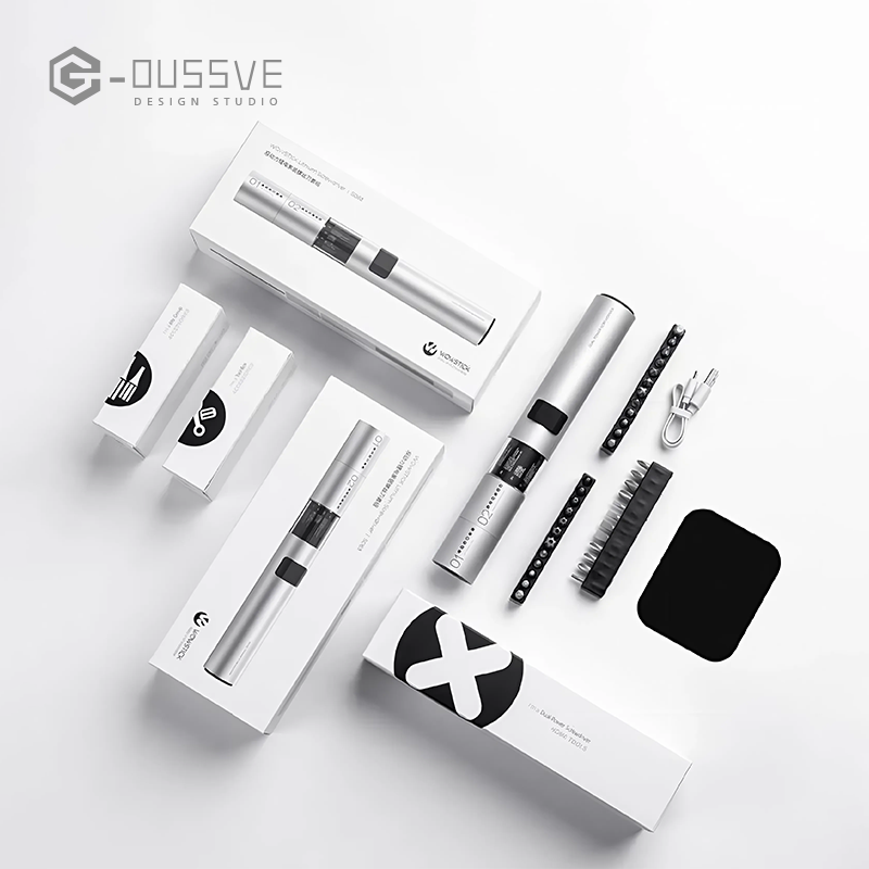 G-OUSSVE | Electric Screwdriver with 3 LED Lights/36 Bits, Precision Repair Tools Kit with Type-C Charging, for Smartphones, Toys, Clock, Camera,Laptop