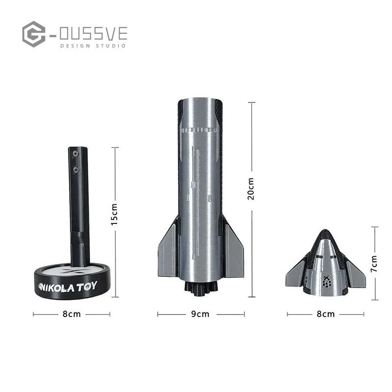 G-OUSSVE | SpaceX Starship 1/200 Rocket Model with Spray Humidifier 