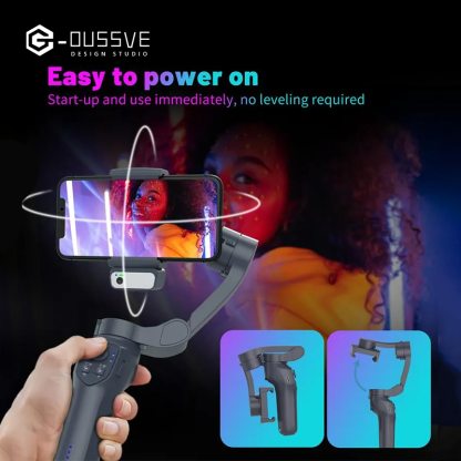 G-OUSSVE | 3-Axis AI  Mobile Phone Gimbal,estabilizado selfie profesional,gimbal stabilizer for smartphone, Face Tracking,phone stabilizer for video recording, for iPhone, Andriod, Vlogging for Youtube, TikTok, Twitter, Skype and Video Shooting Stabilizer