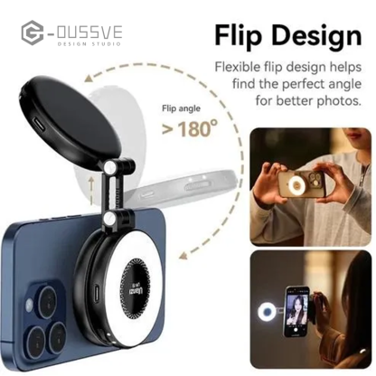 G-OUSSVE | Magnetic Selfie Light LM19, LED Fill Light Compatible with Magsafe, LED Selfie Ring Light
