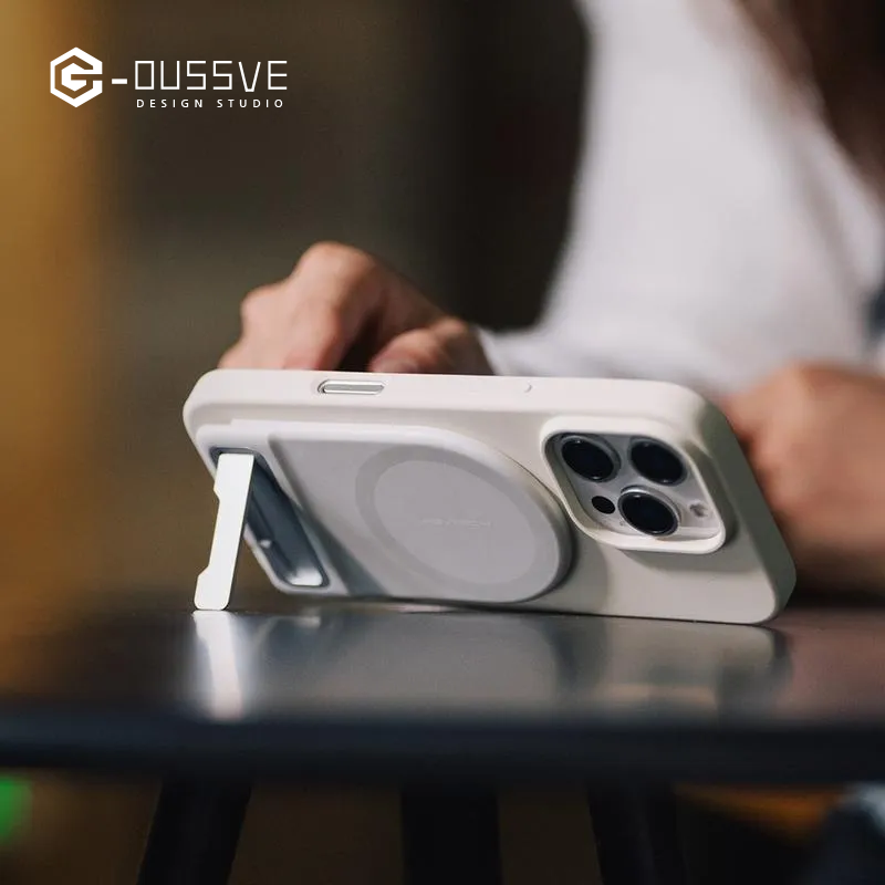 G-OUSSVE|MagCam Phone Grip Kit, 3-in-1 Mobile Phone Grip with MagSafe Wireless Charging/Detachable Bluetooth Remote, Built in Powerbank, Phone Stand