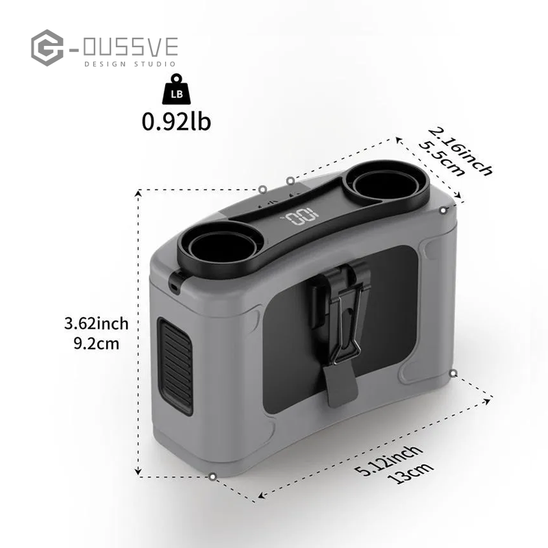 G-OUSSVE｜Rechargeable Waist Fan, 1 Count Strong Airflow Mini Wearable Belt Fan, 10 Speed Portable Neck Fan for Outdoor, Camping