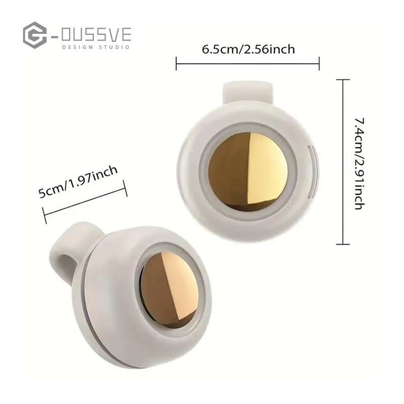 G-OUSSVE｜Portable Silent Mini Bladeless Electric Fan, Adjustable 3-Speed Suspended Collar & Waist Fans, Rechargeable Rotating Body Fan, Suitable For Outdoor & Travel & Office