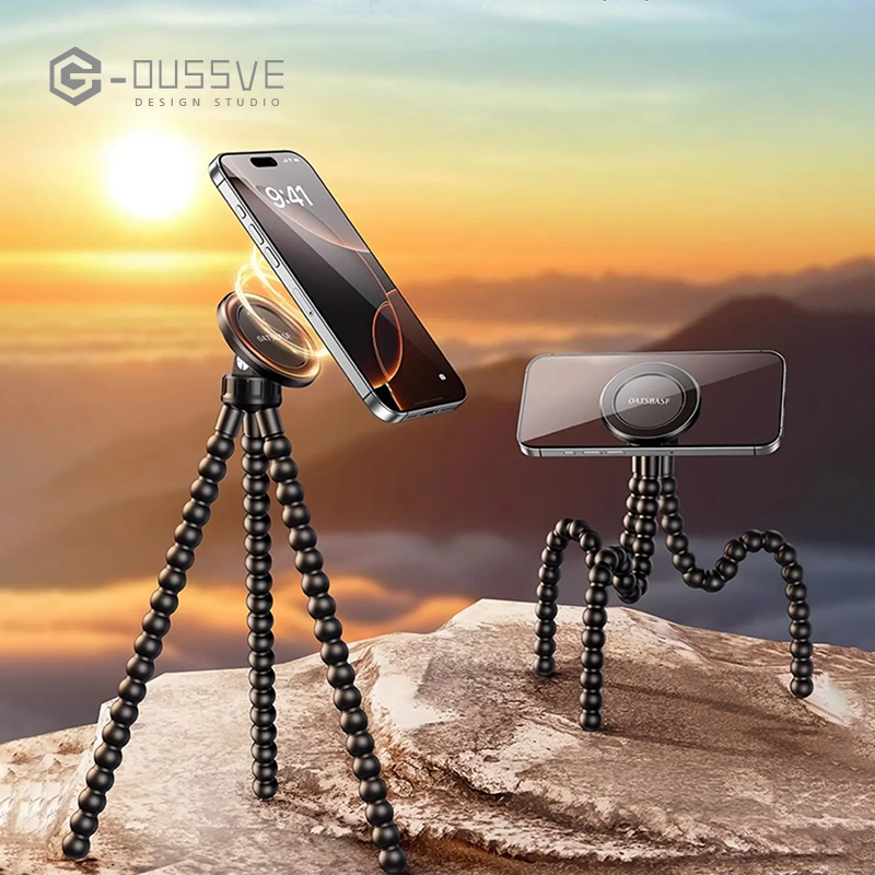 G-OUSSVE|Outdoor Magnetic Octopus Phone Stand — Portable Tripod for Travel, Livestreaming, Vlogging, Handheld Selfies, and Desktop Shooting. Mini 2025 Edition, Perfect for Recording and Photography