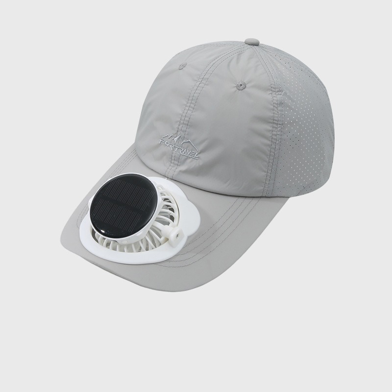 G-OUSSVE Summer Breathable Solar-Charging Fan Hat for Adults - Sun Protection Outdoor Baseball Cap with 1000mAh Battery, 8-16Hrs Runtime & Digital Display