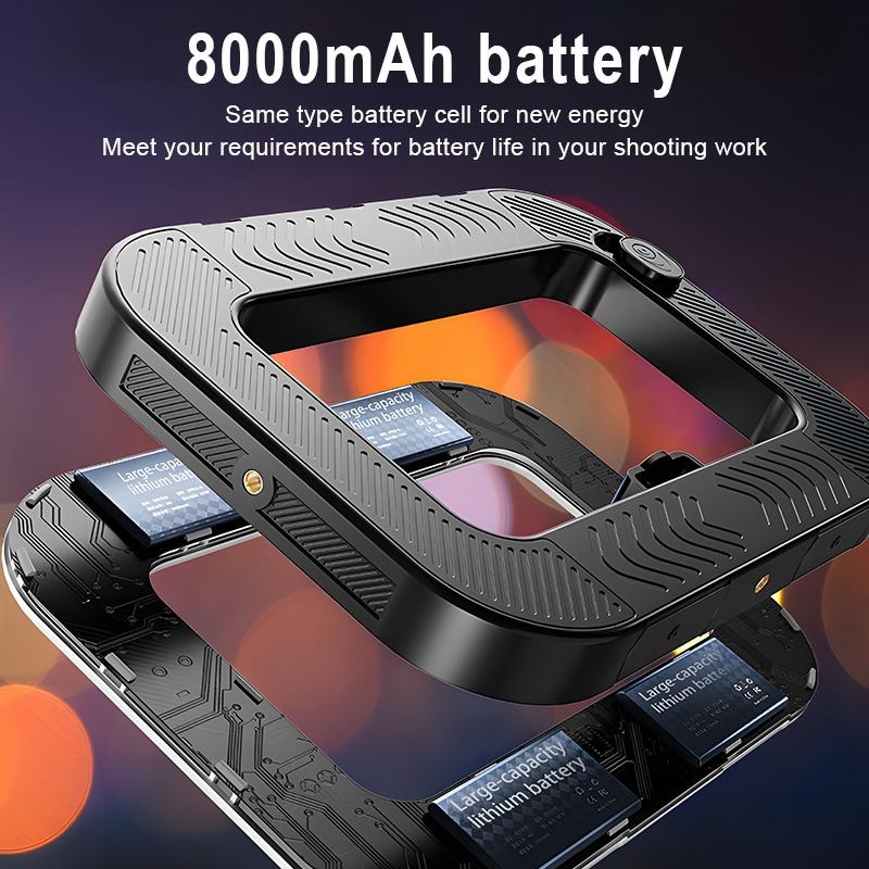 Rechargeable Handheld Beauty Fill Light, Expandable bracket,Selfie Tripod,Adjustable Extendable Foldable Phone Holder, for Streaming, Live Recording, Video Photography, Light Size: 11.61x8.58inc