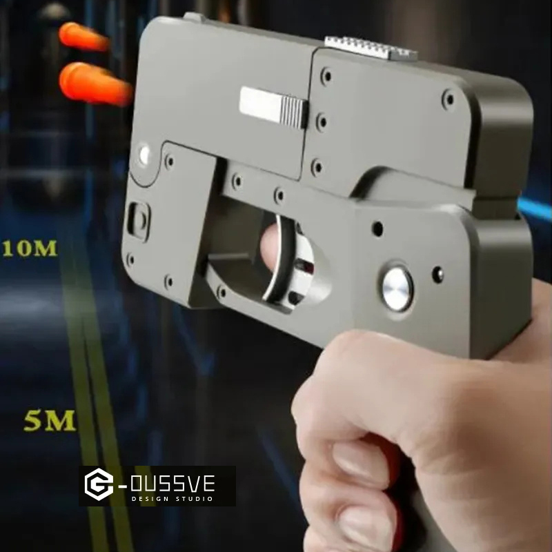 G-OUSSVE / Folding soft bullet gun for iPhone that can fire spray shells and simulate a pistol toy for children and boys