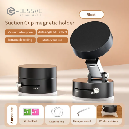 G-OUSSVE｜Multi-functional Vacuum Magnetic Phone Stand, Foldable and Rotatable Universal