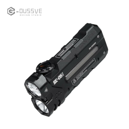 G-OUSSVE |  SK05 EDC Flat Flashlight with Power Bank, Super Bright LED Flashlight, Side Light, Spotlight, Floodlight for Hiking Outdoor