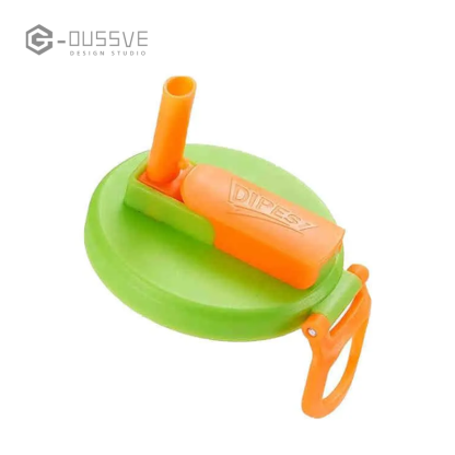 G-OUSSVE | Soda Can Lids with Straw, Silicone Straws Soda ​ Can Covers, Straw Soda Can Lid, BPA-Free, Reusable for can covers for soda, Beverage, Juice,Seltzer