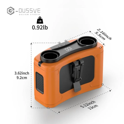 G-OUSSVE｜Rechargeable Waist Fan, 1 Count Strong Airflow Mini Wearable Belt Fan, 10 Speed Portable Neck Fan for Outdoor, Camping