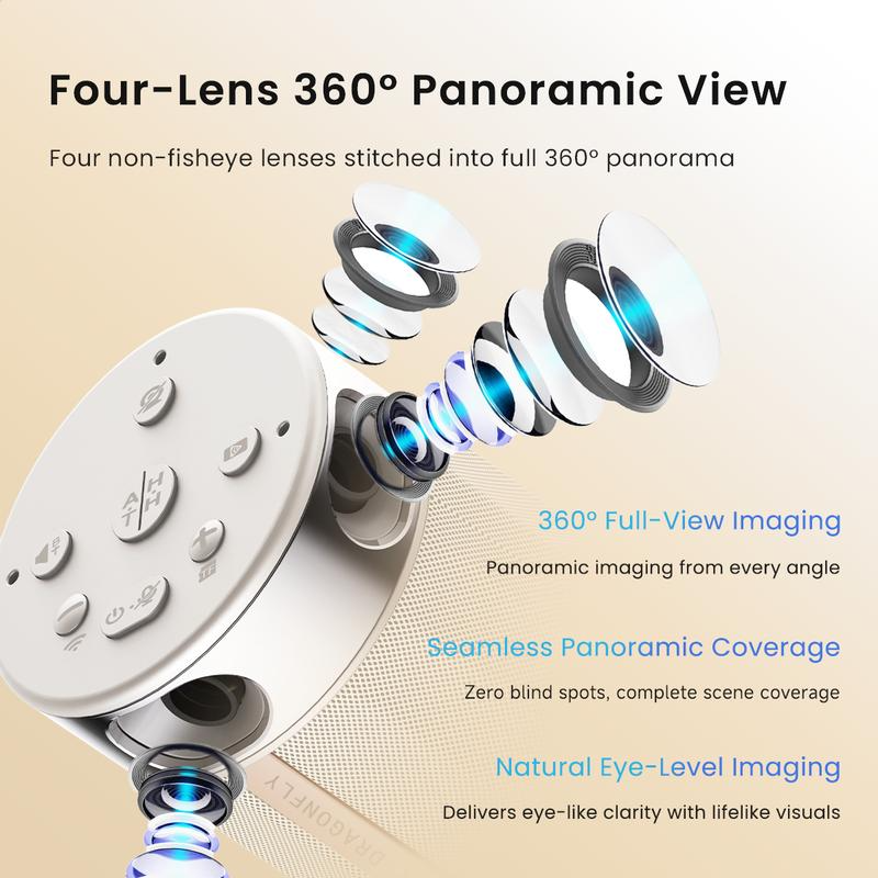 G-OUSSVE | Conference Room Camera System, Intelligent Speaker Tracking 3 In-1 AV Integration, Two Display ModesInstantly Switch, 360° Panoramic View for Remote Meetings  Audio