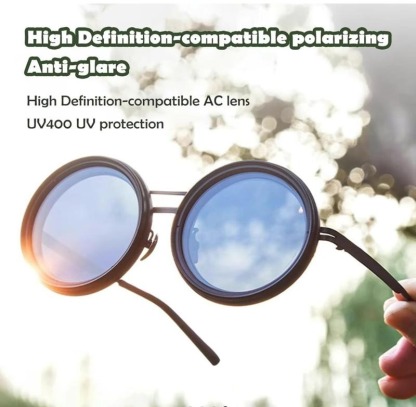 G-OUSSVE｜ND Filter Adjustable Polarized Lens – 9-Step Light Control, UV Protection, Titanium Frame, Classic Vintage Design