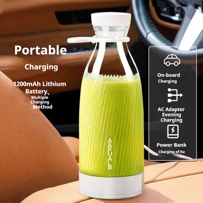 G-OUSSVE | 500ml Smoothie Blender, USB Rechargeable Juicer, Portable Mini Electric Mixer, Perfect for Office, Sports, Outdoor, Travel, Fruit Juicer with Bottle Design  ﻿
