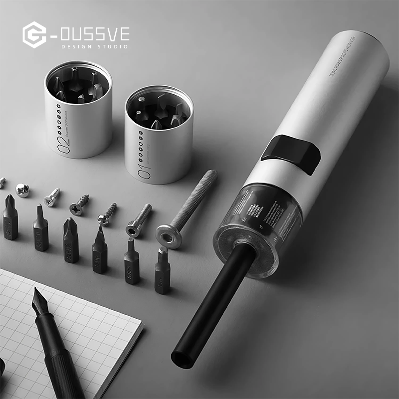 G-OUSSVE | Electric Screwdriver with 3 LED Lights/36 Bits, Precision Repair Tools Kit with Type-C Charging, for Smartphones, Toys, Clock, Camera,Laptop