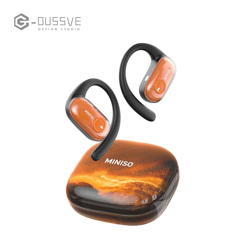 G-OUSSVE|MINISO MS185 OWS Open Ear Wireless Bluetooth Earbuds Quicksand Luminous Headphones HIFI Sound Quality Sports Headphones IPX5 Waterproof With microphone