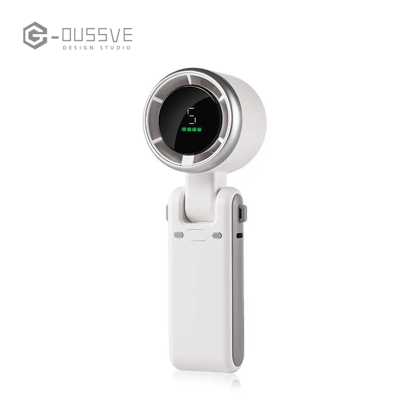 G-OUSSVE｜Global Pick USB-C Charging Portable Handheld High Speed Fan, Versatile 5-speed Airflow Wind Speed Fan, Foldable & Hanging Neck Fan Suitable for Family, Travel, and School, Boyfriend Gift, Best Friend Gifts, Camping Essentials