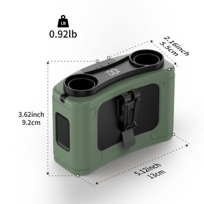 G-OUSSVE｜Rechargeable Waist Fan, 1 Count Strong Airflow Mini Wearable Belt Fan, 10 Speed Portable Neck Fan for Outdoor, Camping