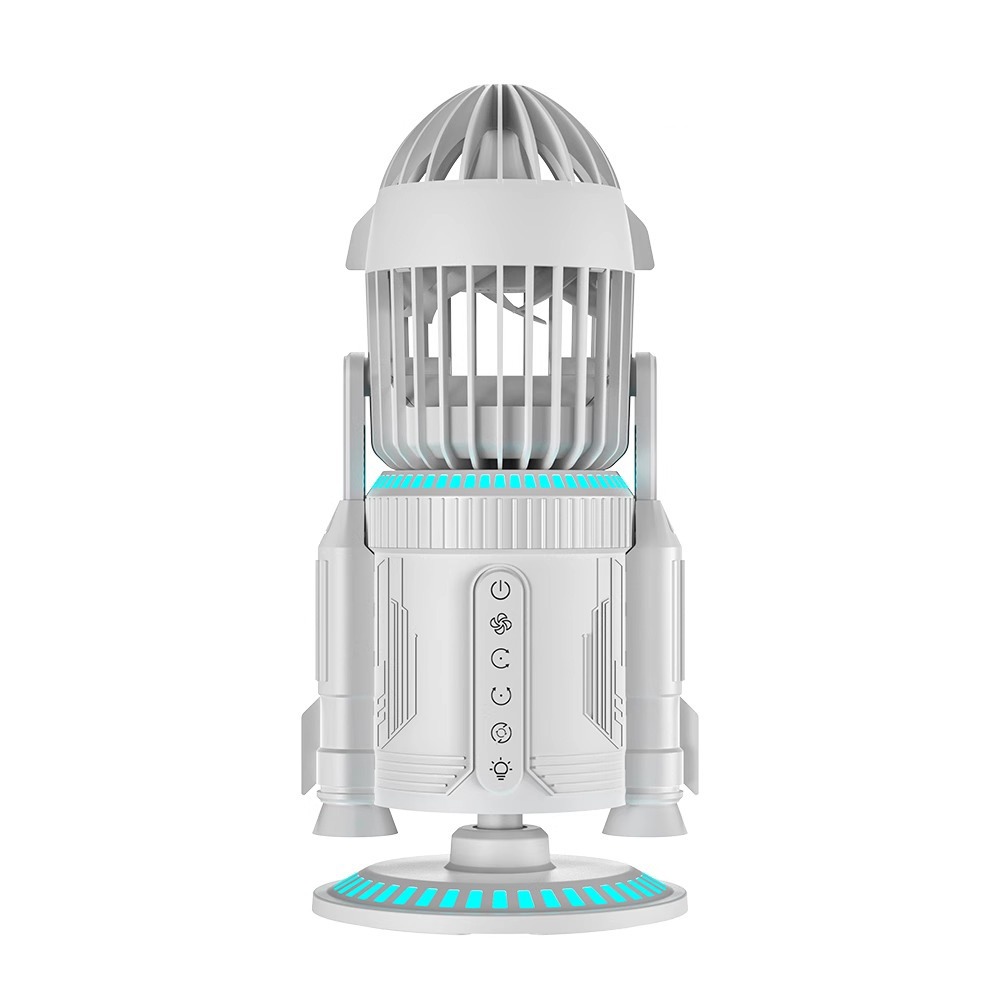 G-OUSSVE Rocket Desktop Fan Multifunctional Creative RGB Colorful Sile