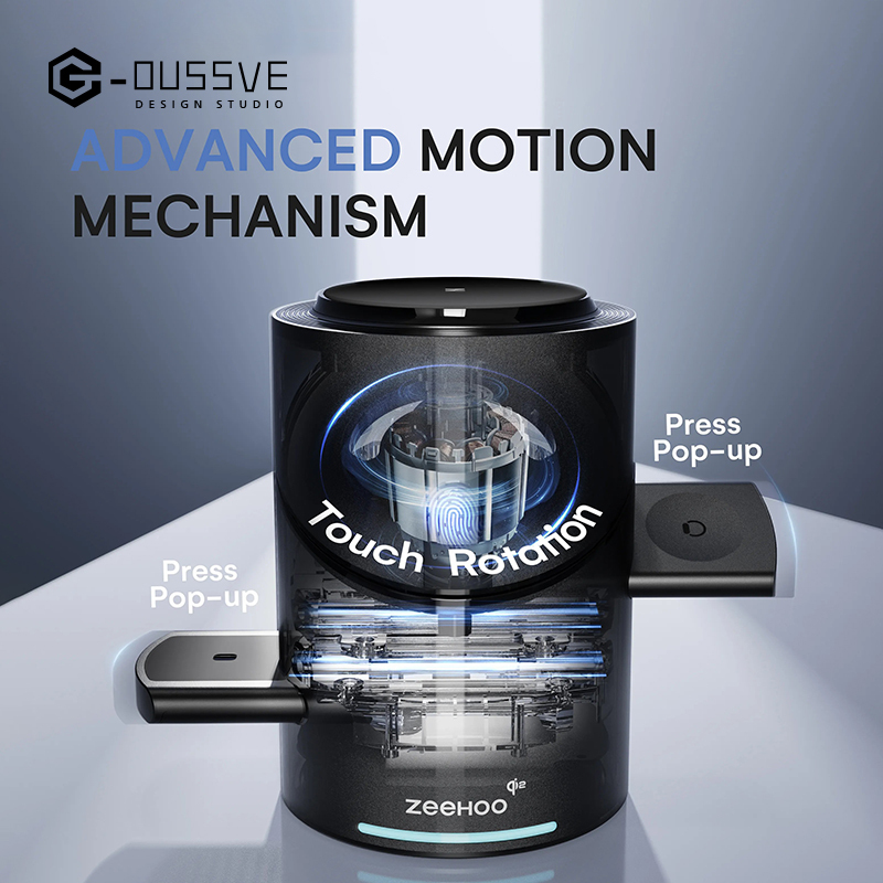 G-OUSSVE｜Cylindrical 3in1 Magnetic Wireless Charging Station with 30W Charger: All-in-One Charger for iPhone 16 Pro 15 14 13 Max/PIus, Samsung S24/S24/S22/S21,Pixel, Apple Watch & Smart Watch,AirPods & Earbuds, 15W Qi2 Fast Charging