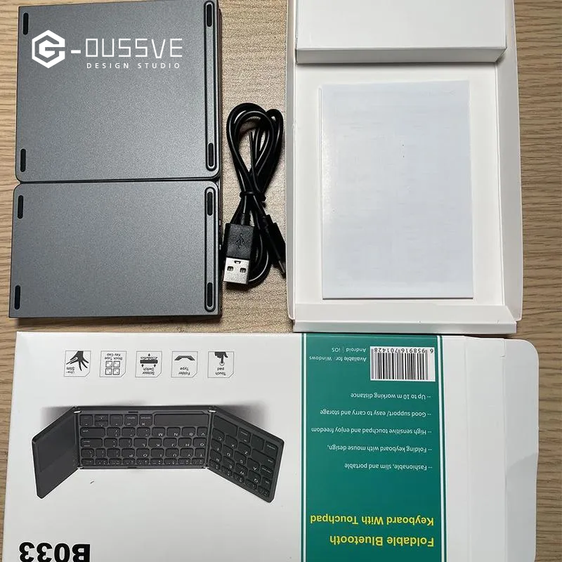 G-OUSSVE｜Ultra-thin Wireless Mini Bluetooth-compatible Keyboard, Foldable & Simple Design Tablet Keyboard for Household & Office