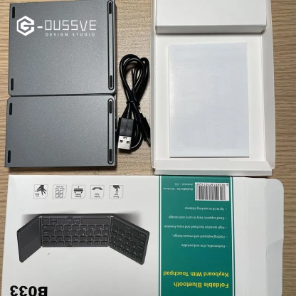 G-OUSSVE｜Ultra-thin Wireless Mini Bluetooth-compatible Keyboard, Foldable & Simple Design Tablet Keyboard for Household & Office