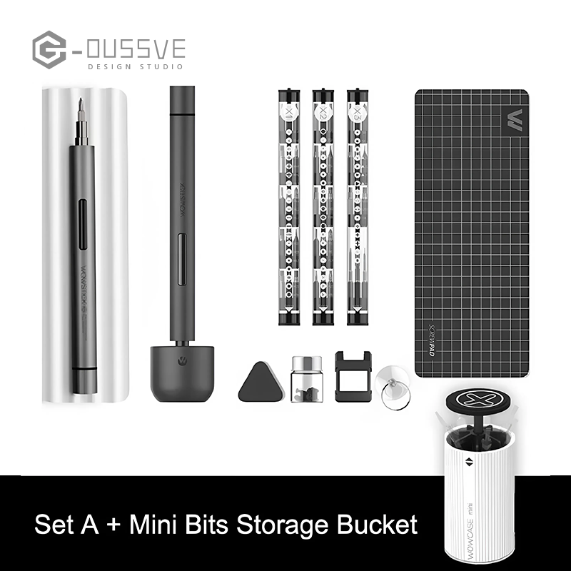 G-OUSSVE | Electric Screwdriver with 3 LED Lights, Precision Repair Tools Kit with Type-C Charging, for Smartphones, Toys, Clock, Camera,Laptop