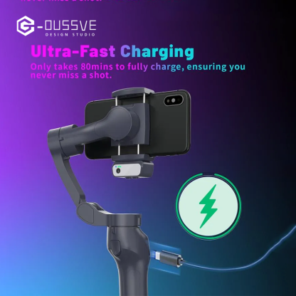 G-OUSSVE | 3-Axis AI  Mobile Phone Gimbal,estabilizado selfie profesional,gimbal stabilizer for smartphone, Face Tracking,phone stabilizer for video recording, for iPhone, Andriod, Vlogging for Youtube, TikTok, Twitter, Skype and Video Shooting Stabilizer