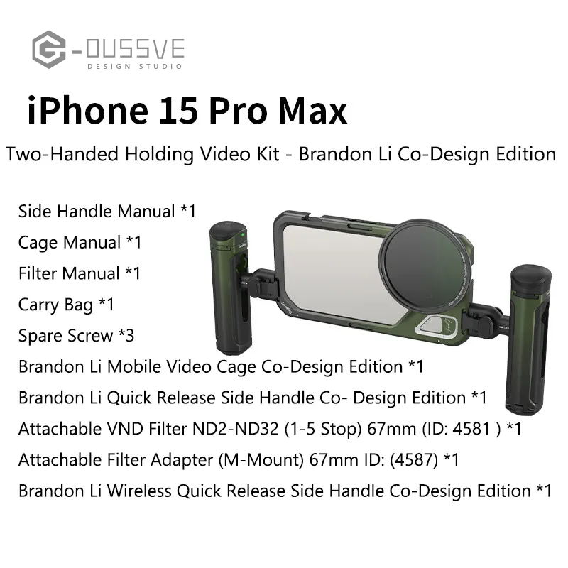 G-OUSSVE｜Brandon Li Mobile Video Kit for iPhone15 Pro Max Co-Design Ed