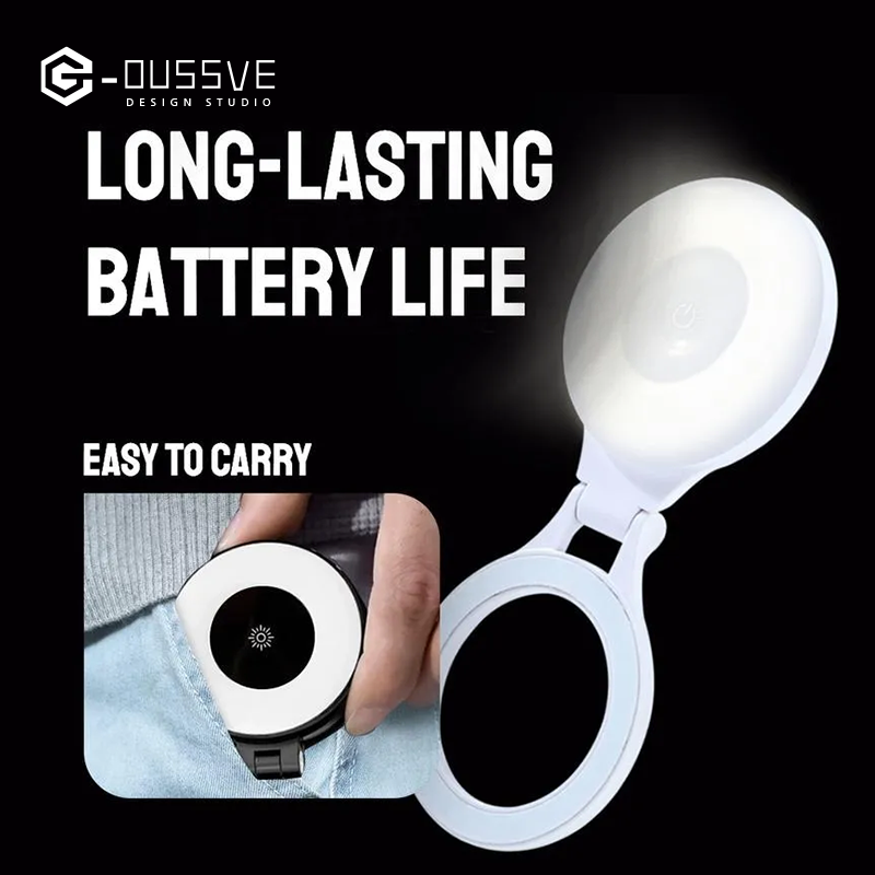 G-OUSSVE | Magnetic Selfie Ring Light, Rechargeable LED Fill Light for iPhone&Camera, Smartphone Camera Handle, Video Photo Shooting Acccessory Compatible with Magsafe Phone Light Clip