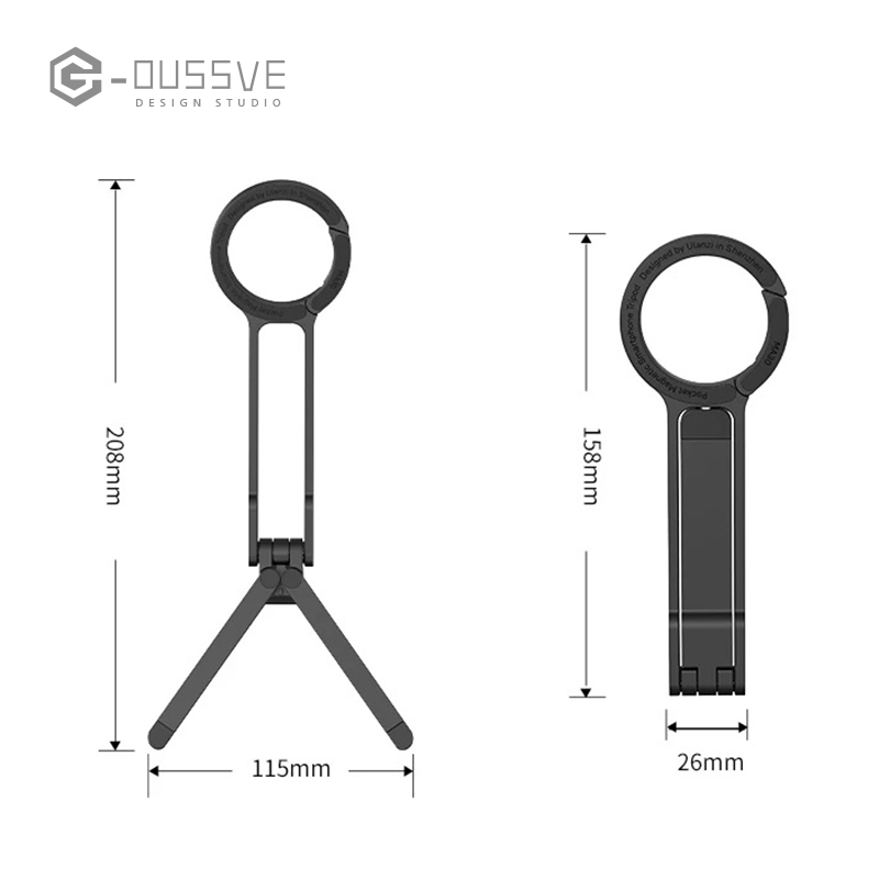 G-OUSSVE | Magsafe Phone Holder Tripod Dual-sided Magnetic Phone Stand for lphone Phone Outdoor Travel Vlog LiveStreaming