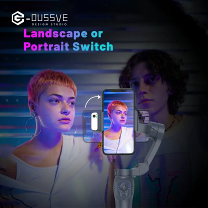 G-OUSSVE | 3-Axis AI  Mobile Phone Gimbal,estabilizado selfie profesional,gimbal stabilizer for smartphone, Face Tracking,phone stabilizer for video recording, for iPhone, Andriod, Vlogging for Youtube, TikTok, Twitter, Skype and Video Shooting Stabilizer